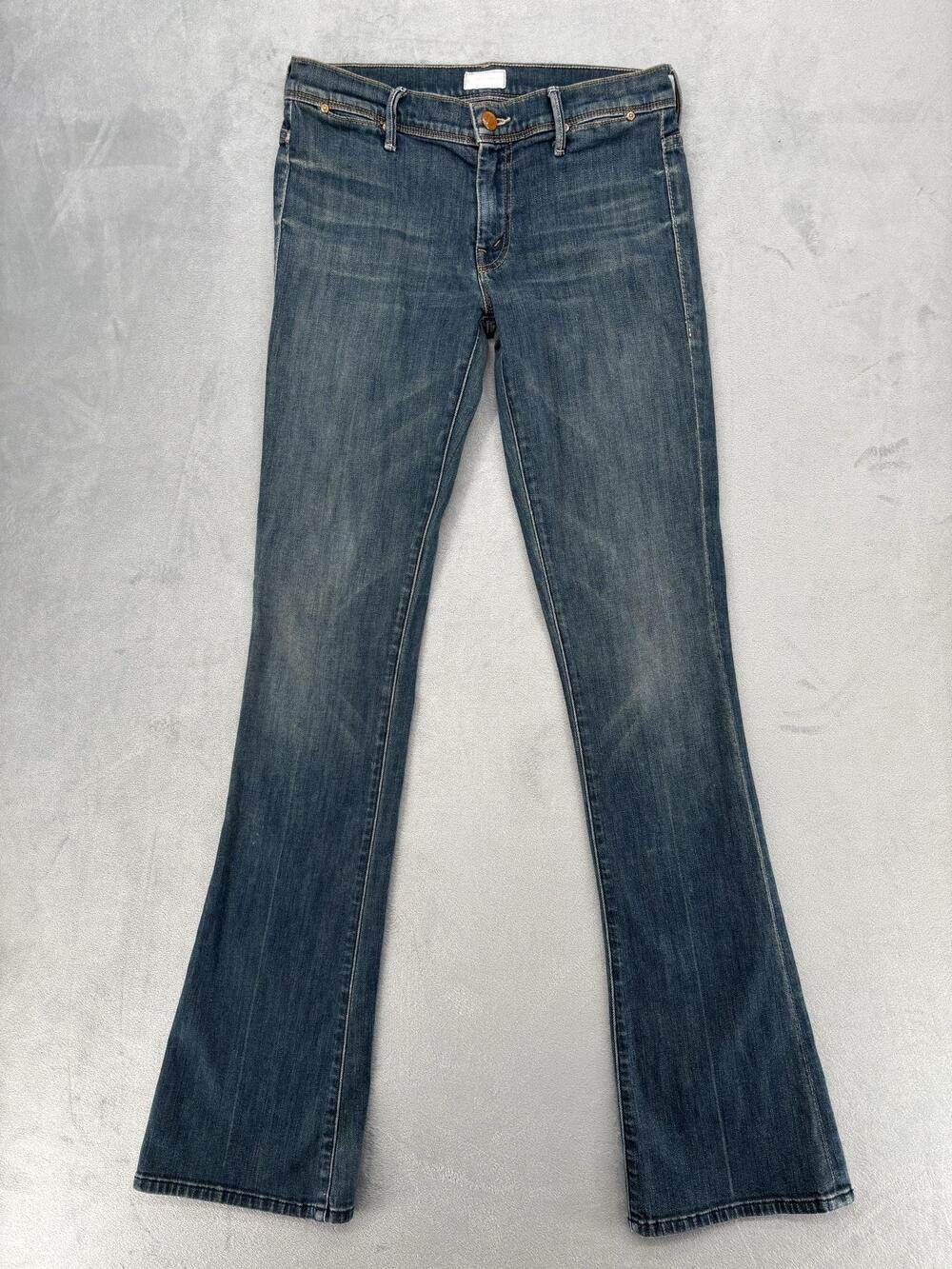 Mother Jeans 26 Medium Blue Wash Wide Leg Flared Boho Chic Coastal Cowgirl